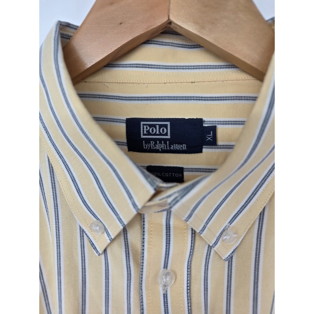 Vintage Polo Ralph Lauren Button Down Shirt XL Cotton Long Sleeve
